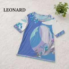 美品 LEONARD レオナール 半袖シャツ ブルー系 Mのサムネイル