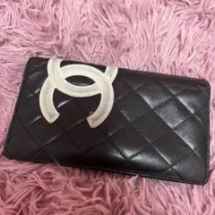 シャネル　カンボンライン　長財布