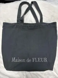 Maison de FLEUR ブラック トートバッグ