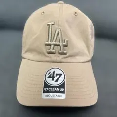 47 CLEAN UP LA ロゴCAP begeキャップベージュ