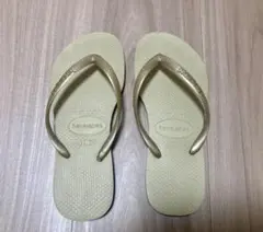 ハワイアナス Havaianas ビーチサンダル 33-34 ゴールドのサムネイル