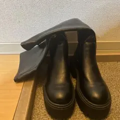 Lace Ladies 厚底ストレッチロングブーツ