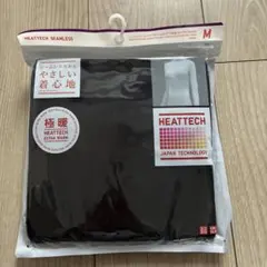 ユニクロ ヒートテック シームレスリブタートルネックT ブラック M