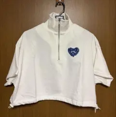 GRL ハーフジップトレーナー ショート丈