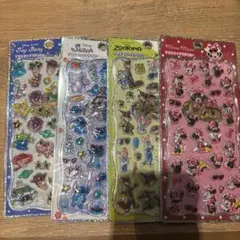 新作正規品ディズニー プチドロップステッカー 4枚セット
