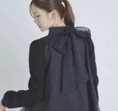 セルフォード CELFORD♡ドットフロッキーフレアブラウスのサムネイル