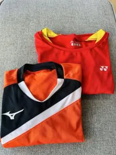 YONEX バドミントンシャツ オレンジ 赤
