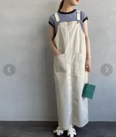 UNIVERSAL OVERALL 別注 配色ステッチジャンパースカート