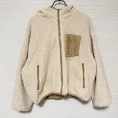 W closet リバーシブル ボアジャケット F ふわもこ アウター ベージュ