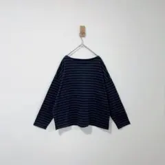 UNIQLO ユニクロ　ボーダーTシャツ　長袖　コットン100% 黒　緑