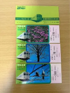 東武東上線 若葉駅開業記念乗車券 昭和54年 3枚組 79.4.2 東武鉄道