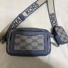 MICHAEL KORS ボディバッグ ネイビー MKロゴ