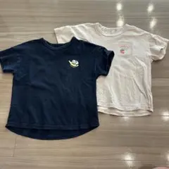 ユニクロ Tシャツ 2枚セット 100サイズ パンダ/猫