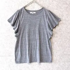 【人気】 オゾック ラッフル袖 カットソー 38 フレアスリーブ 華奢見え 美品のサムネイル