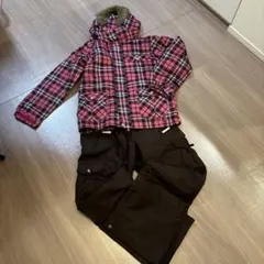siROP ピンクチェック スノーボードウェア Mサイズ