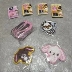 はま寿司　シュガーバニーズ　コロコロクリリン　ワッペンシール　ネックストラップ