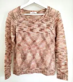 NICE CLAUP　ニット　セーター　トップス　ピンクブラウン