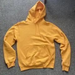 Champion イエローフードパーカー S