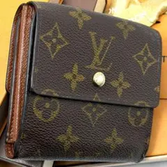 美品 ルイヴィトン モノグラム ポルトモネ ビエ カルトクレディ 財布 茶色 W