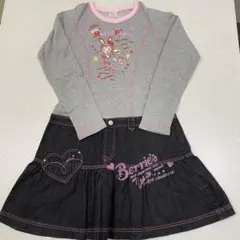 平成レトロ♡メゾピアノ♡ ベリエちゃんミミポポ長袖ワンピース140cm