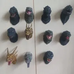 ゴジラ　モンスターヘッドマグネット　11体セット