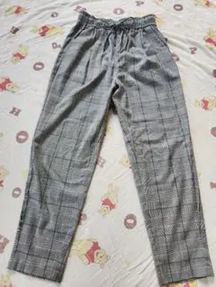 GU テーパードアンクルパンツ(チェック)