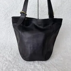 良品 OLD COACH トートバッグ 大容量 A4収納 ブラック