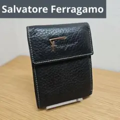 【希少】 サルヴァトーレフェラガモ 三つ折り財布 ウォレット レザー BLACK