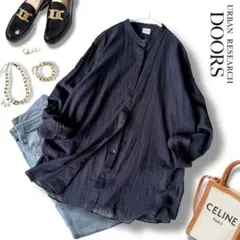 アーバンリサーチドアーズ　春夏♪コットン　長袖　シャツ　バンドカラー　羽織り