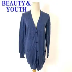 ビューティー&ユース 長袖ニット ロングカーディガン コットン C4858