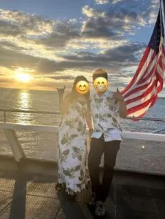 アロハシャツとアロハワンピースのセット