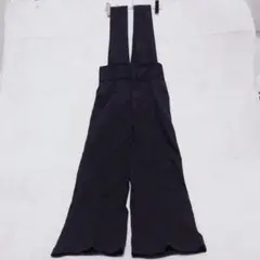 ヌナ ハイウエスト ワイドサロペット（M）ブラック フレアシルエットのサムネイル