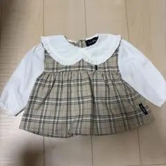 イーストボーイ　ベージュチェック　ブラウス　トップス　80のサムネイル