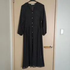 AMERICAN HOLIC ドットロングワンピース F