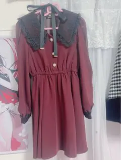 【ROJITA ロジータ】ワンピース 地雷系 黒レース襟