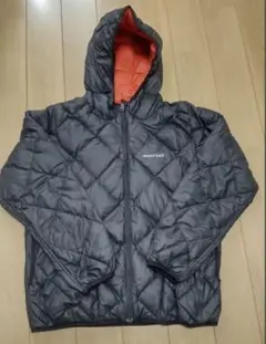 モンベル　キッズ　リバーシブルダウン　150 黒／赤 mont-bell