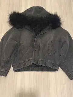 ファー付きジャケットZIP 短丈 y2k 00s archive