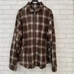 値下げ ハフ HUF オンブレ シャード チェック ジップ シャツジャケット Lのサムネイル
