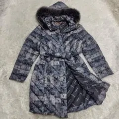 未使用級✨BALMAIN ロングダウンコート 4way フォックスファー 総柄