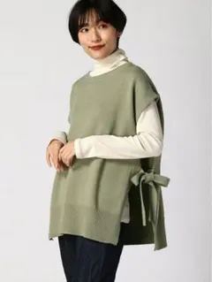 LOWRYS FARM ローリーズファーム カーキ ベスト Fサイズ