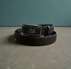 Mizuno 黒 ベルト メタルバックル付き