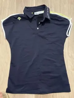 DESCENTE GOLF レディース ポロシャツ ネイビー Sのサムネイル