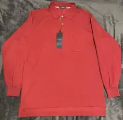 【新品タグ付】Burberry London ポロシャツ 長袖 赤 XL/LL