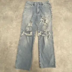 ゆ1725 DIESEL ダメージデニムパンツ ライトブルーのサムネイル