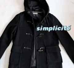simplicité シンプリシテェ 黒 ダッフルコート 40