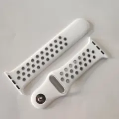 【38/40/41mm☆S】AppleWatchバンド　ホワイト×グレー　互換品