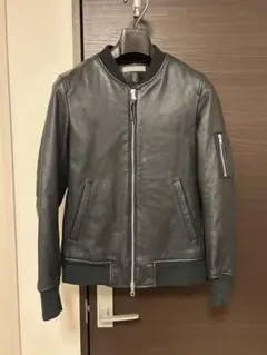 本革 ナノユニバース ブルゾン ラムレザー MA1