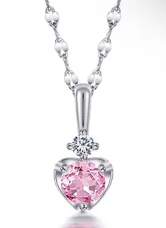 ネックレス レディーススワロフスキー最高級ジルコニアネックレスペンダント ハート