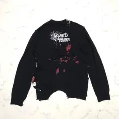 平成ギャル punk V系 NANA 安全ピン ニット grunge ダメージ