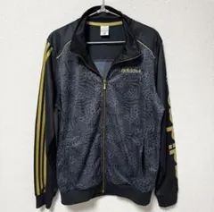 adidas NEO Label アニマル柄 ブラック ゴールド 刺繍 Lサイズ